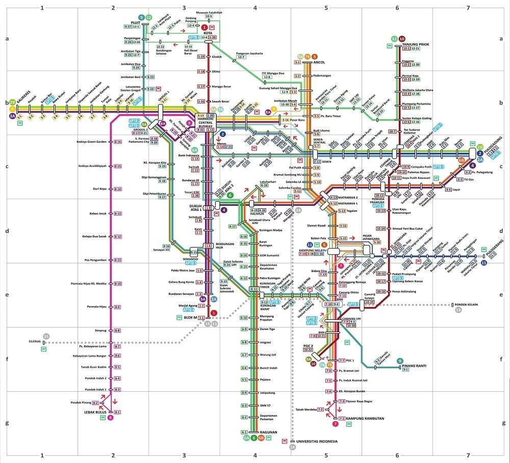 bản đồ trans Jakarta