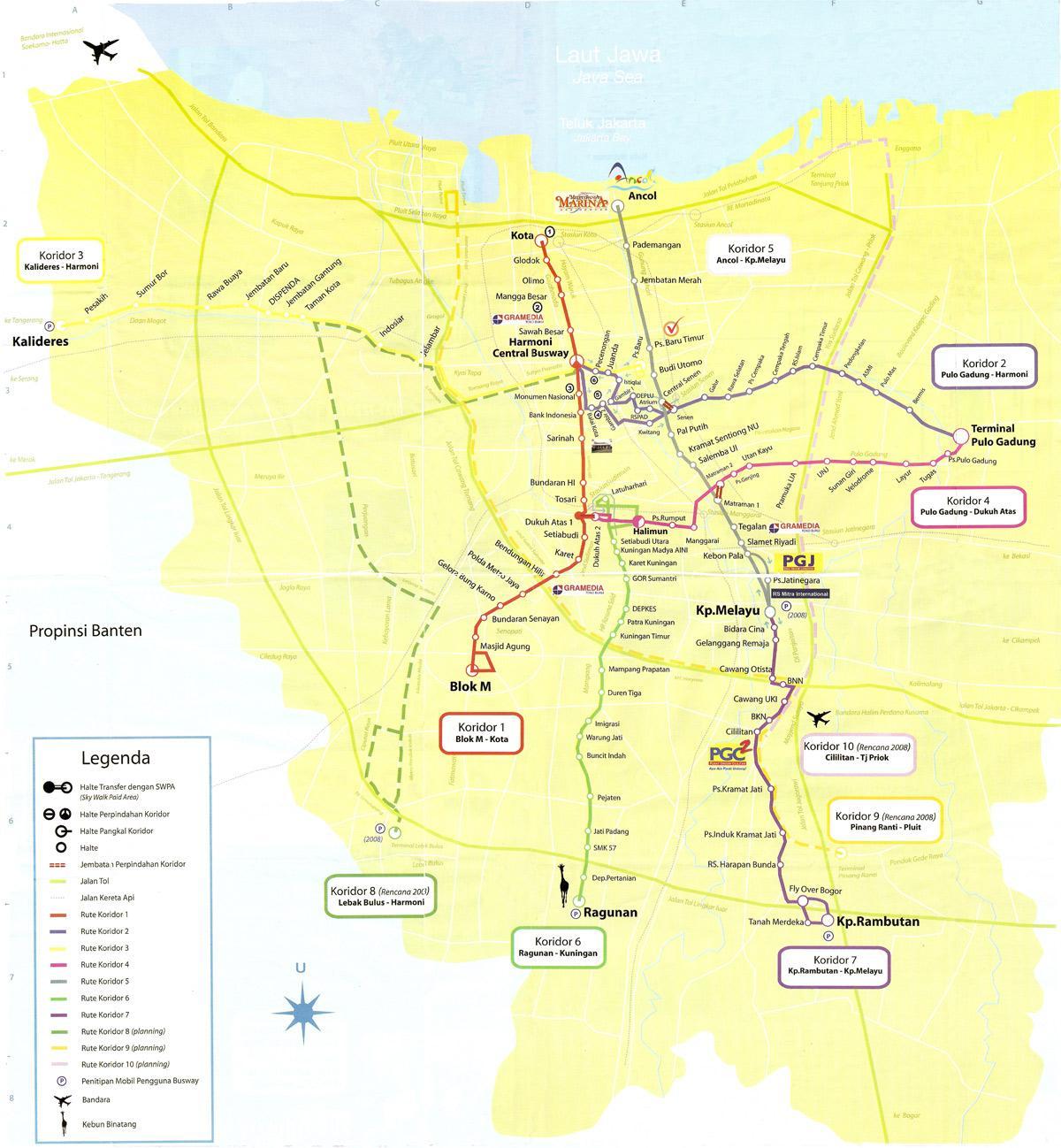 bản đồ của bản đồ như Jakarta