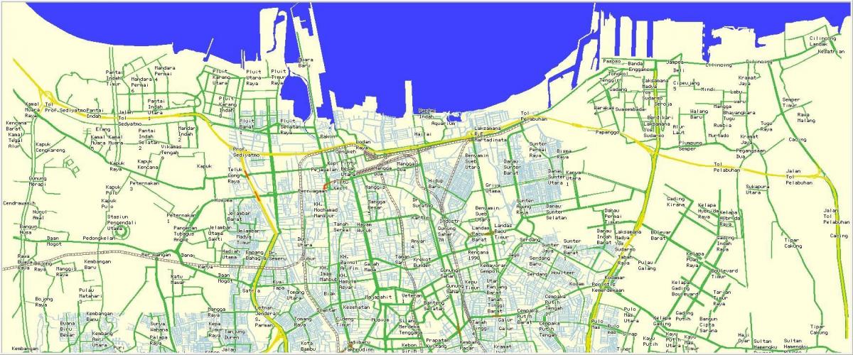 bản đồ của bắc Jakarta