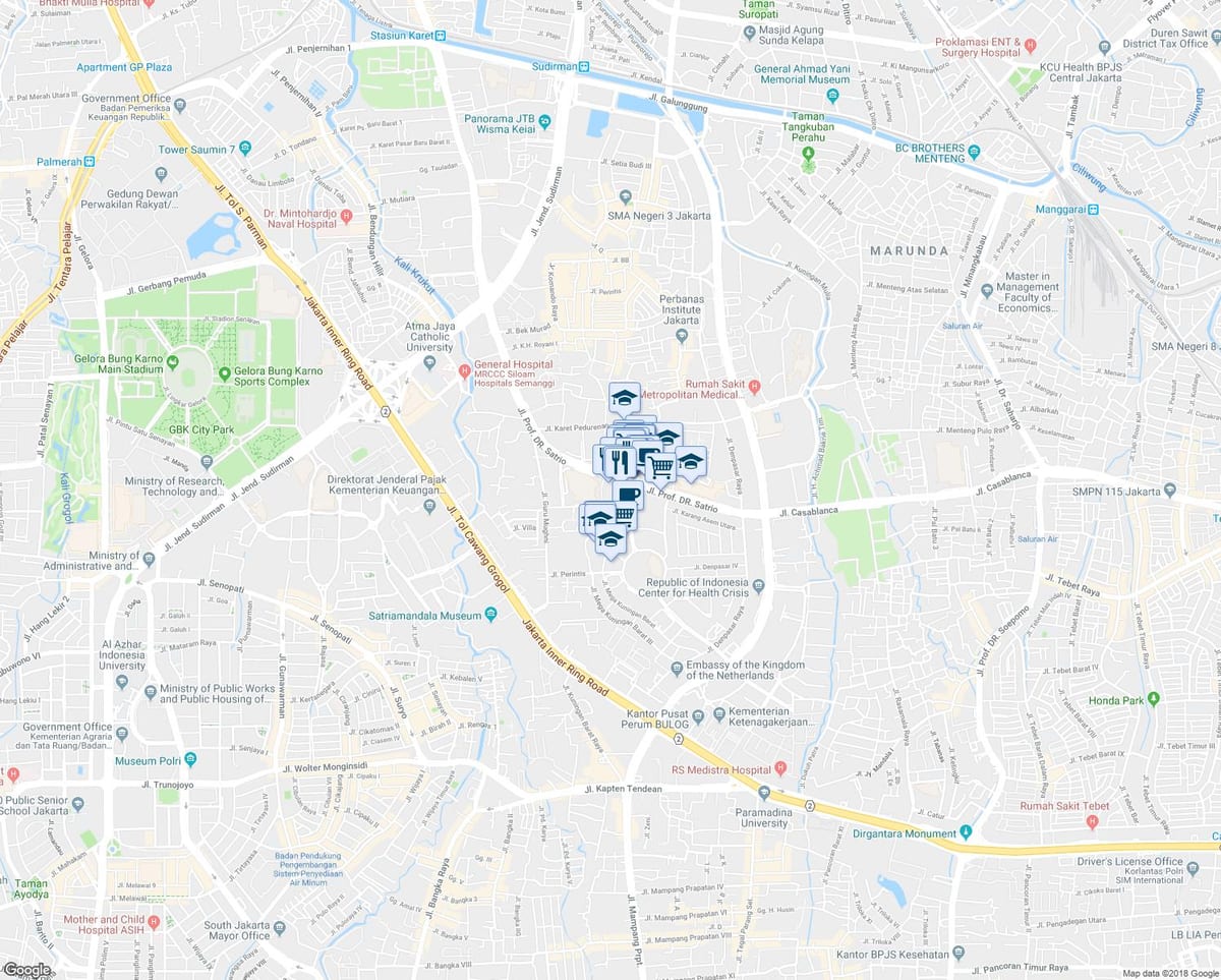 bản đồ của Jakarta