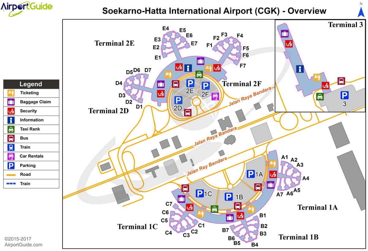 cgk sân bay bản đồ
