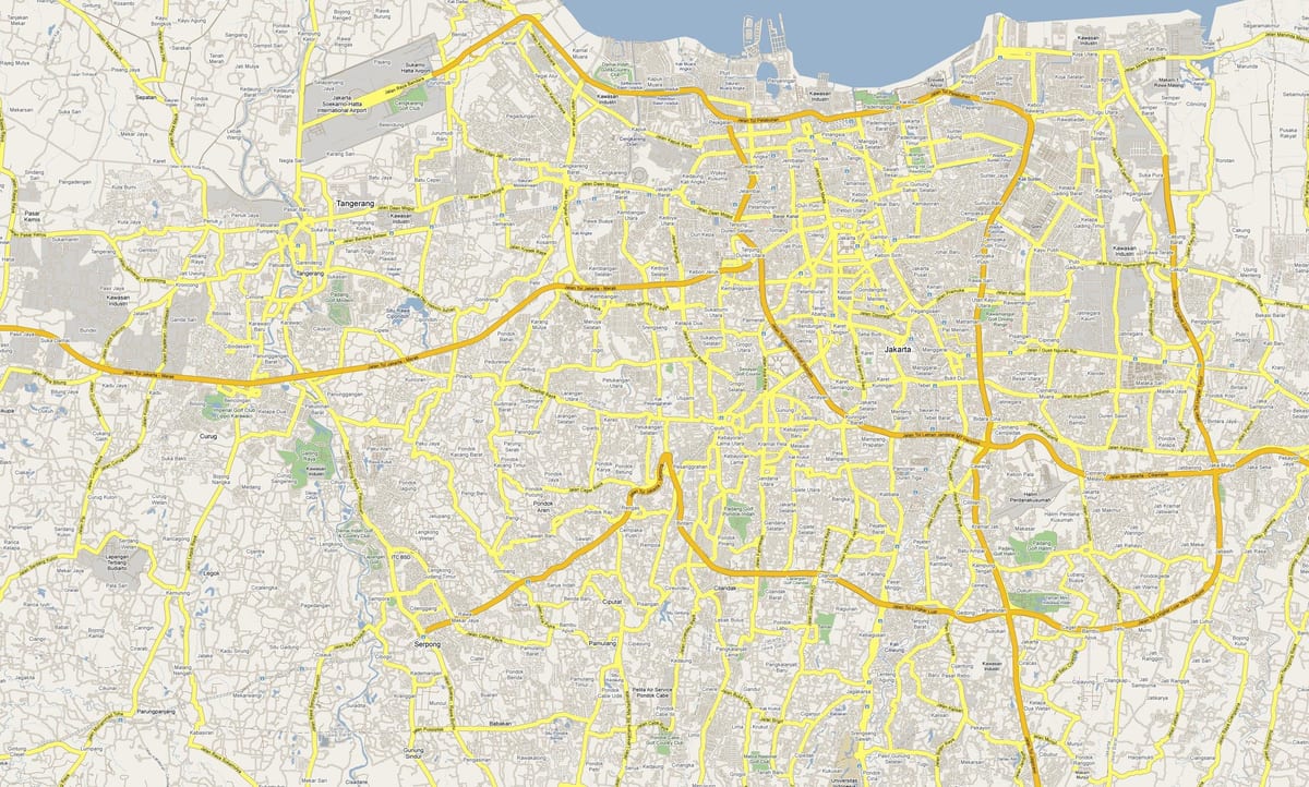 bản đồ của đường Jakarta