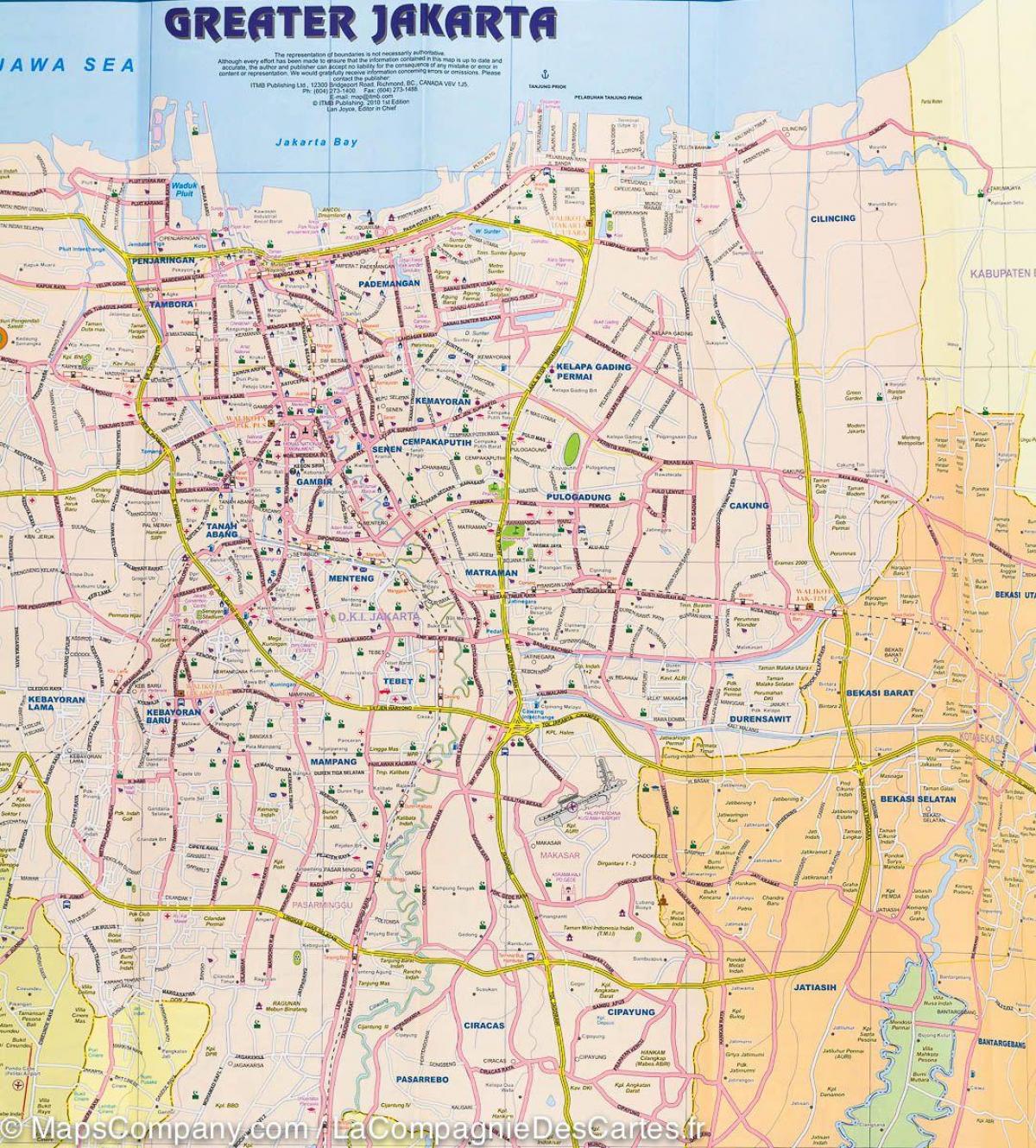 bản đồ của đường Jakarta