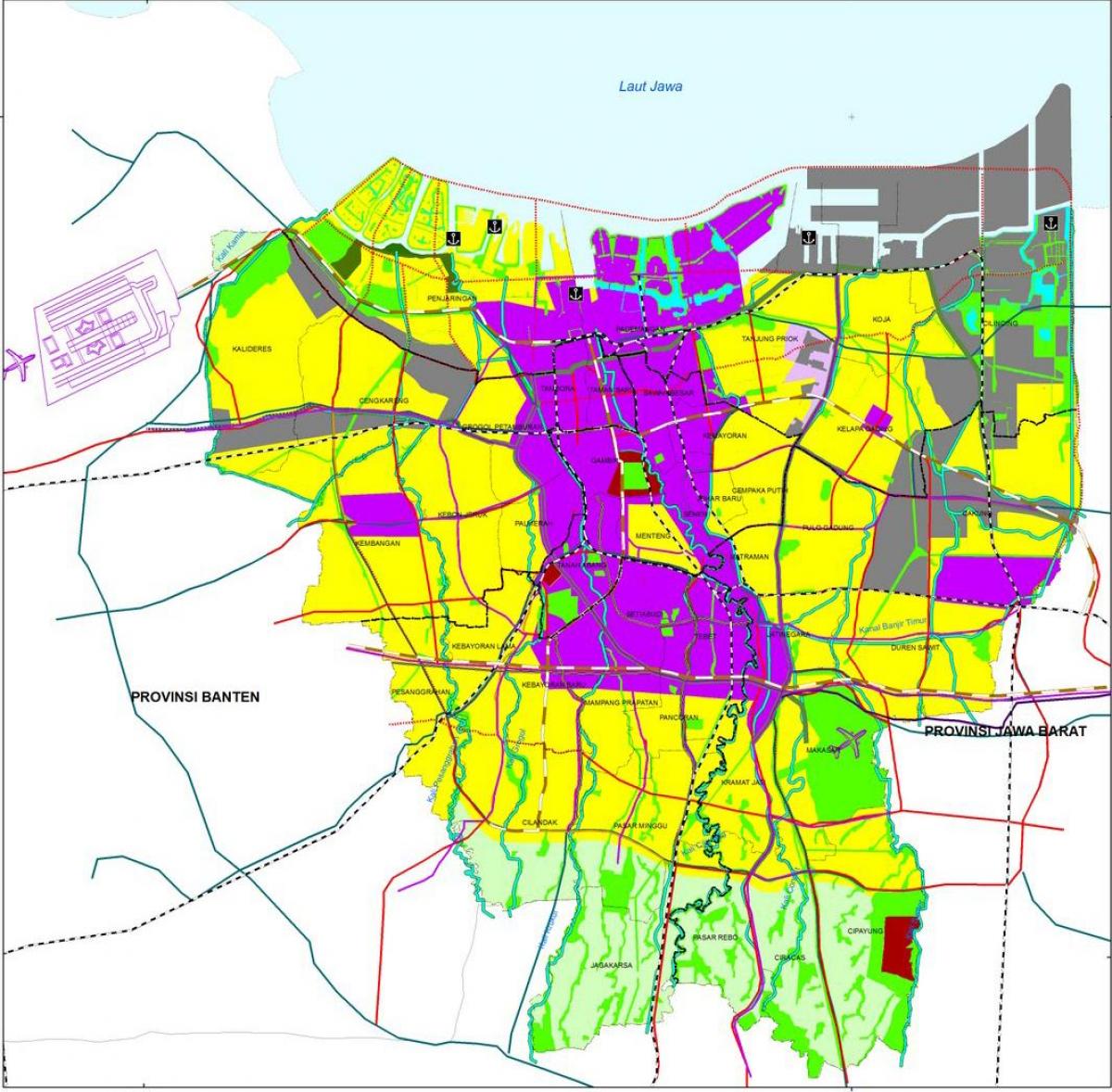 bản đồ của Jakarta cbd