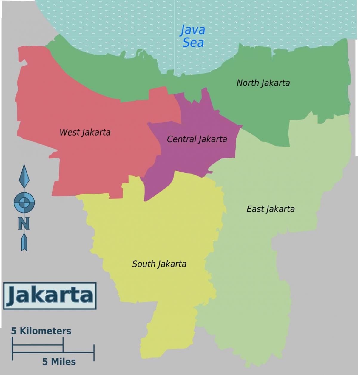 bản đồ của Jakarta huyện