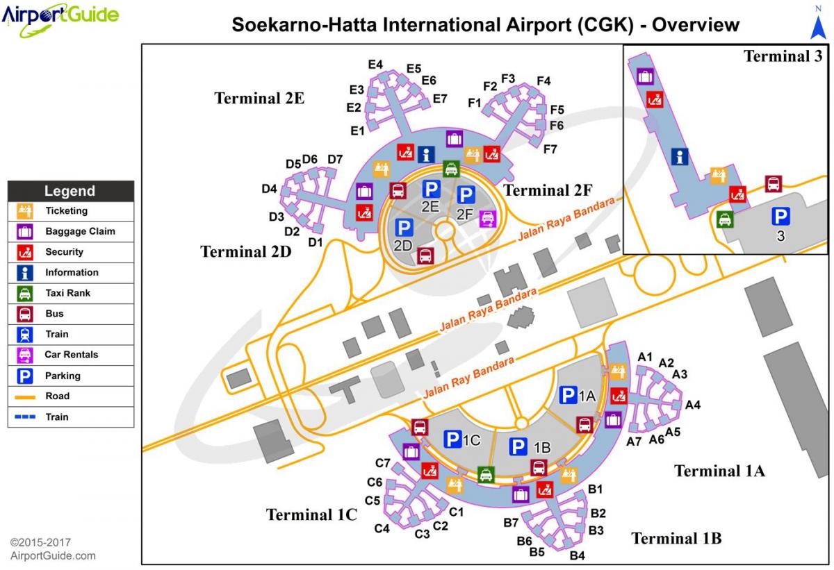 Sân bay quốc tế Jakarta bản đồ