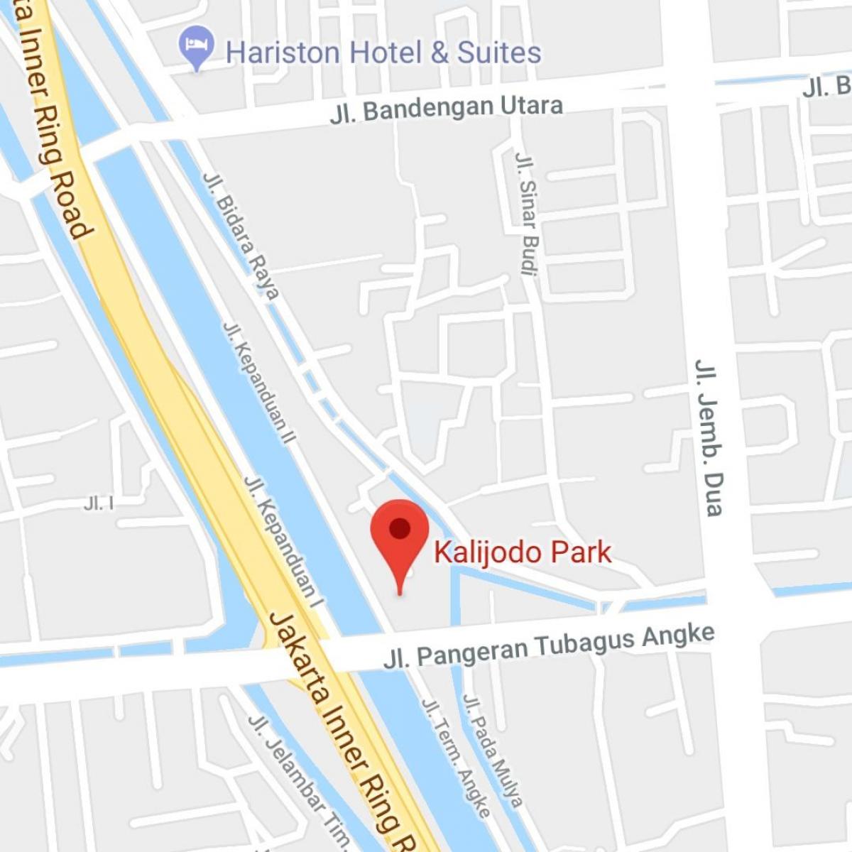 bản đồ của kalijodo Jakarta