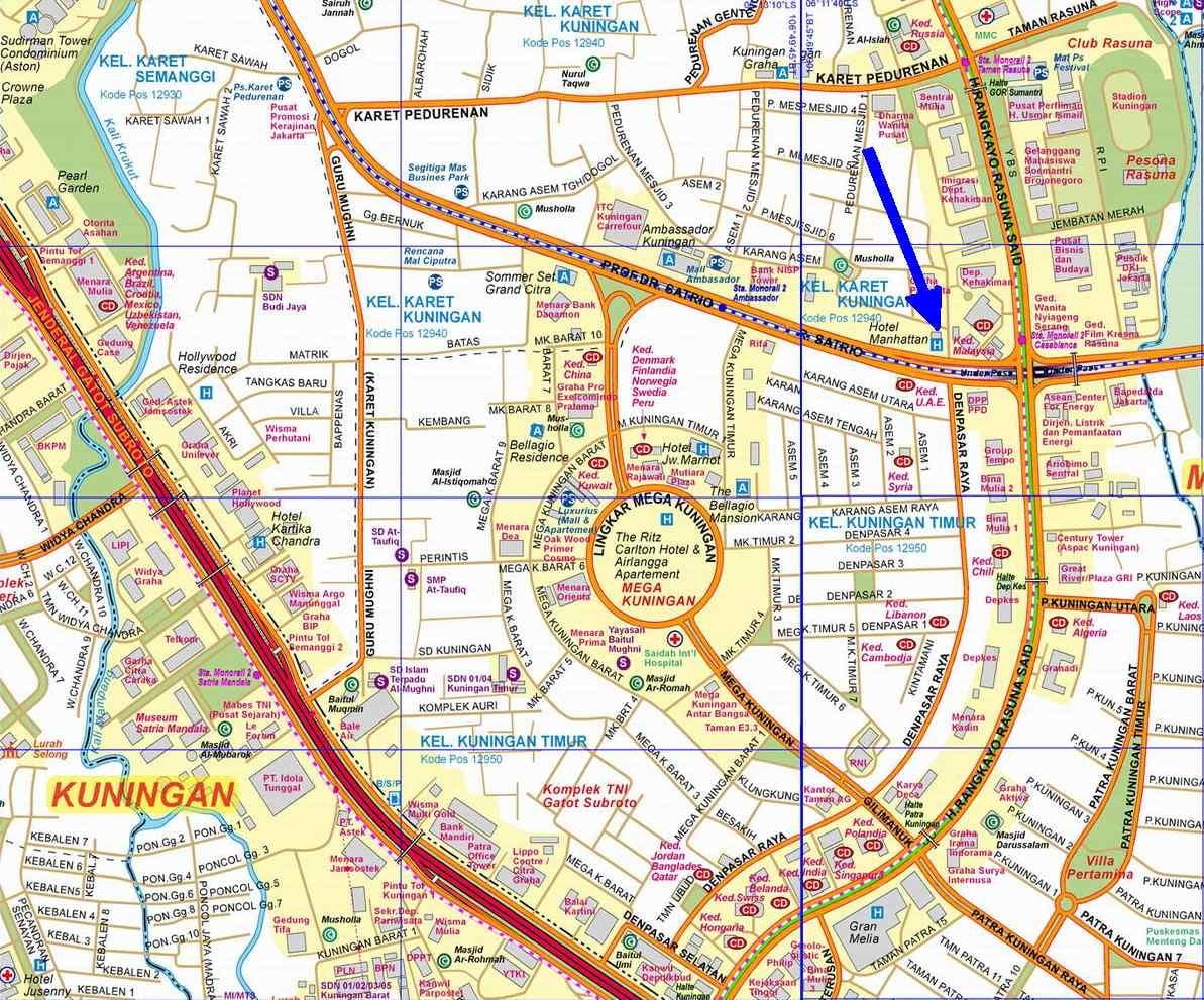 bản đồ của nam Jakarta