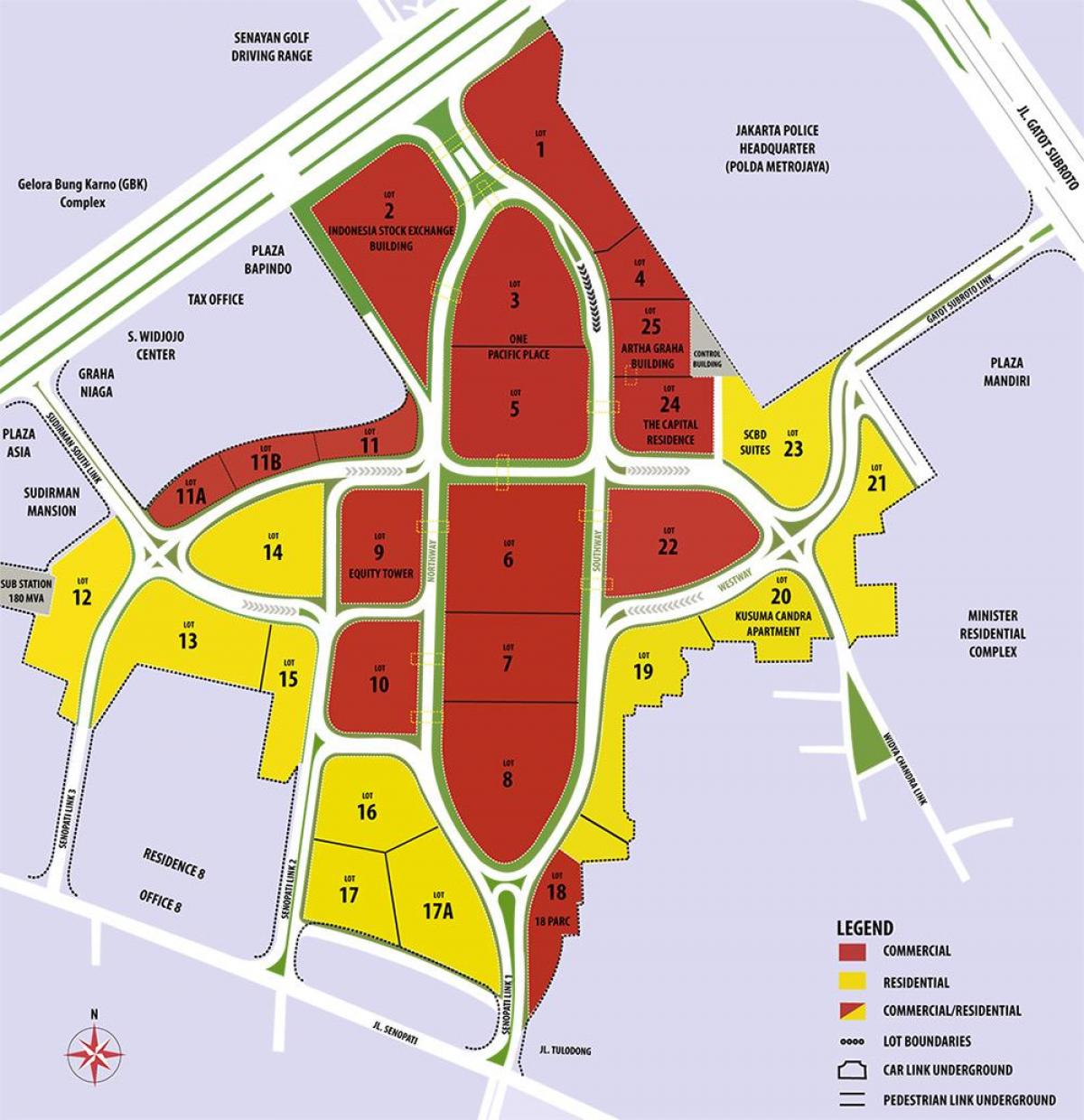 bản đồ của scbd Jakarta