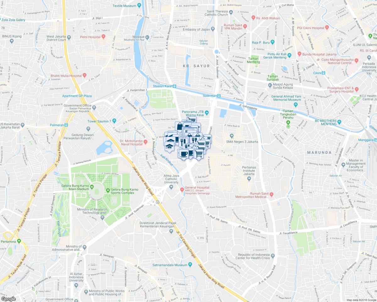 sudirman Jakarta bản đồ