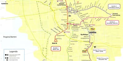 Bản đồ của bản đồ như Jakarta
