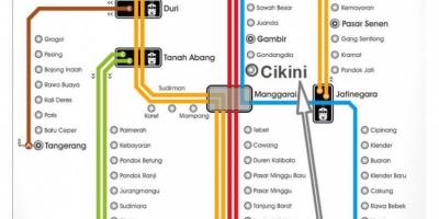 Bản đồ của Jakarta ga tàu