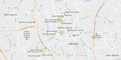 Bản đồ của các trung tâm Jakarta
