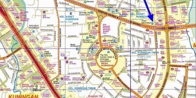 Bản đồ của nam Jakarta