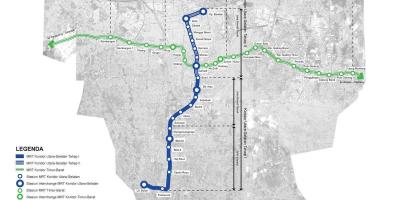 Jakarta tàu điện ngầm bản đồ đường