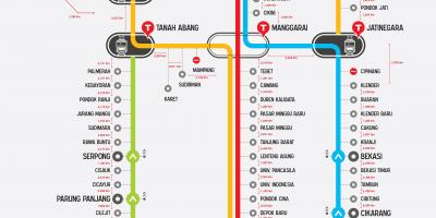 Đi lại dòng Jakarta bản đồ